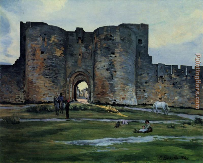 Frederic Bazille Queens Gate at Aigues-Mortes